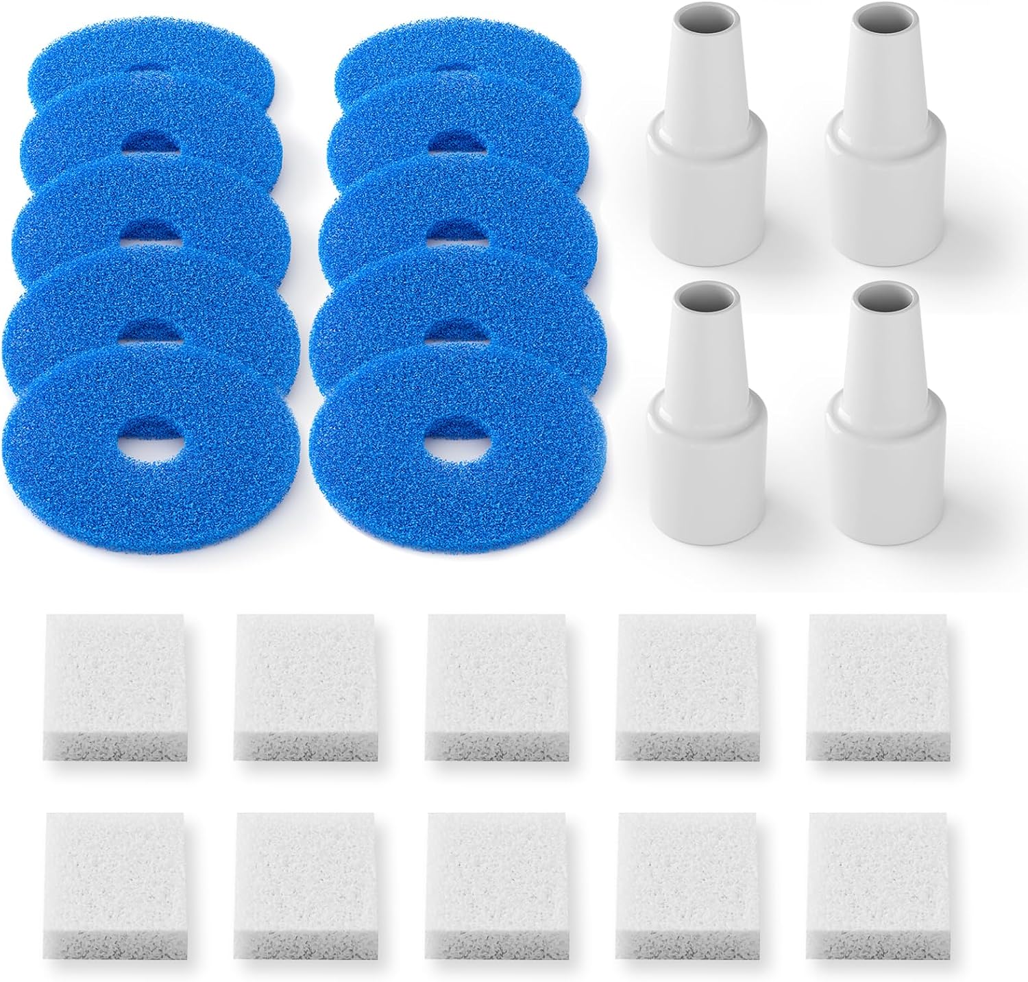 4 Columnar Core Filter & 10 Primary Filter Cotton & 10 Foam Fiter for W03 & W03 Lite Ceramic Cat Fountain - Image 2
