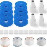 4 Columnar Core Filter & 10 Primary Filter Cotton & 10 Foam Fiter for W03 & W03 Lite Ceramic Cat Fountain