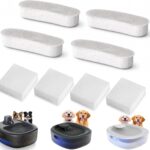 4 Pack Filters & 4 Pack Sponges for WOPET W600 Plus & W600 Pro Dog Water Fountain