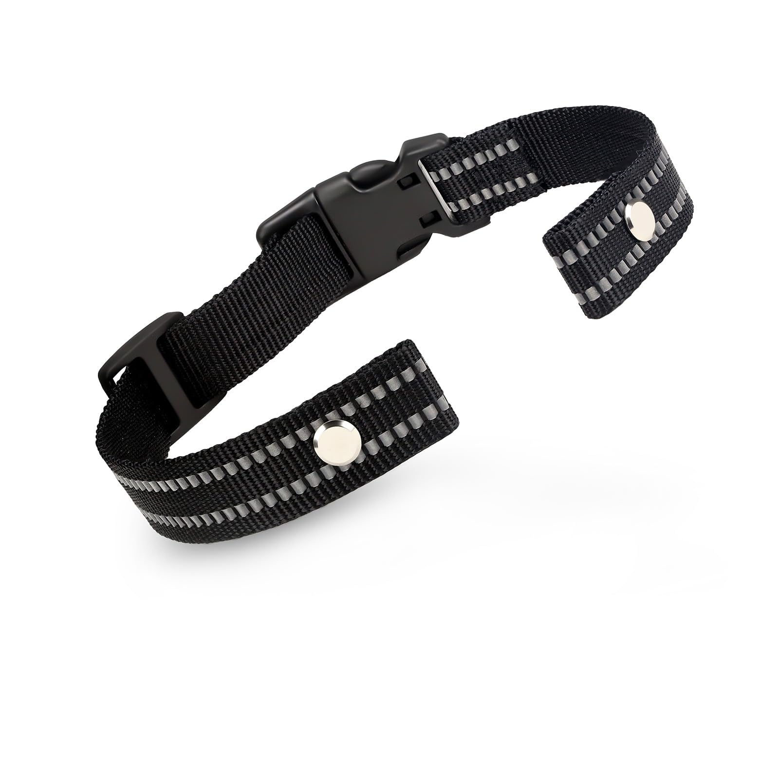 Version 1.0.0 Collar Replacement Strap, Reflective Replacement Nylon Collar Strap | E Collar Straps for Dog GPS Training Bark Receiver Collars, Fits Small Medium Large Dogs, Durable & Adjustable (Black) - Image 1