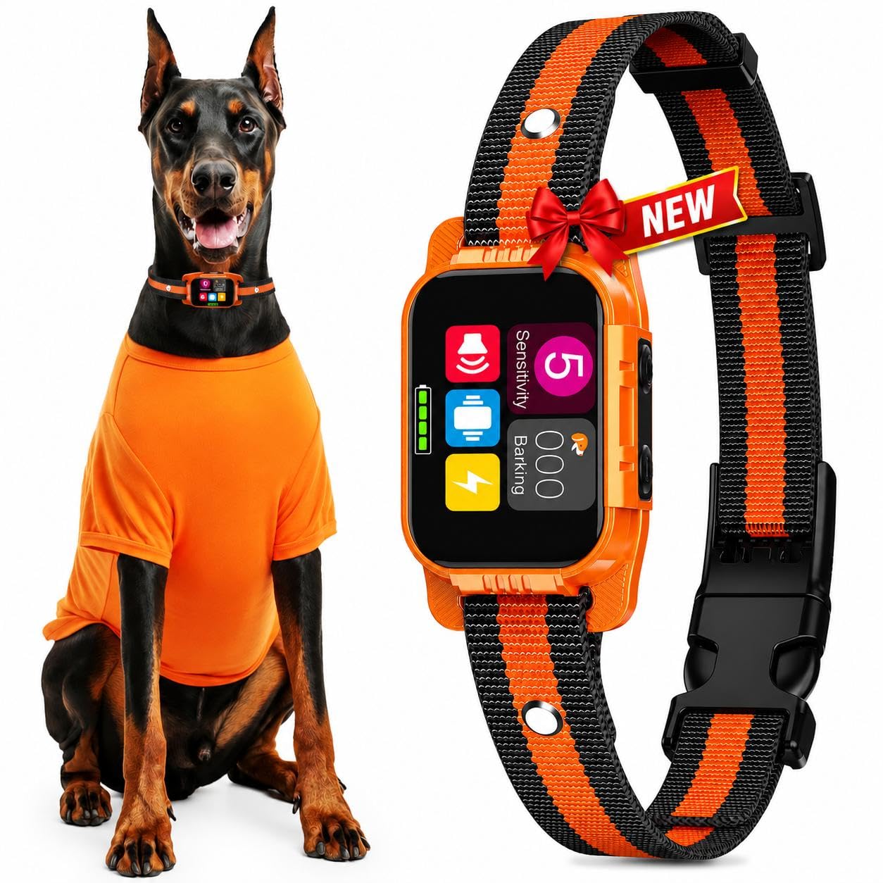 7104x7Y1VML.jpg New Upgrade Dog Bark Collar for Large Medium Small Dogs, Smart Rechargeable Anti Barking Collar with Beep and Vibration, 5 Sensitivity, IP67 Waterproof, Indoor/Outdoor Use, Stop Excessive Barking - Image 1