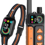 2-in-1 Dog Bark Collar with Remote & Training Collar, 5-120 lbs | Combo AI bark control + remote training; No-Shock option, 3300FT range, IPX7 waterproof, long battery life, 5-120 lbs