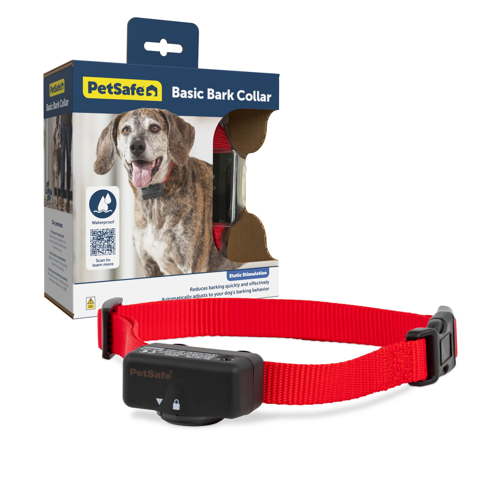 Version 1.0.0 PetSafe Basic Bark Control Collar | Progressive Static Correction, Warning Beep, Includes Battery, Dogs 8 lb+, Neck 5-27 in - Image 1