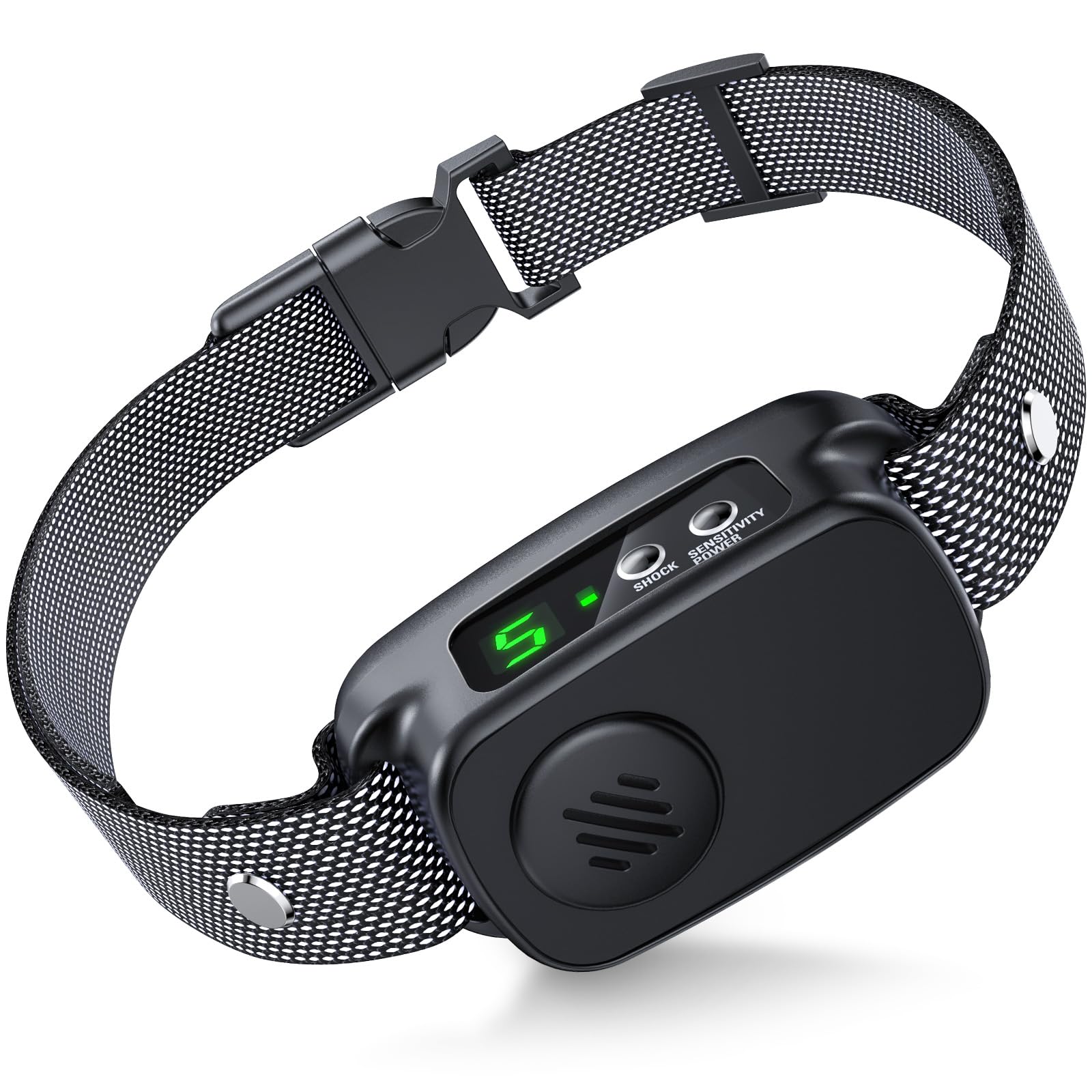 Version 1.0.0 Dog Bark Collar, Automatic Bark Collar for Medium Large Dogs | IP67 Waterproof Rechargeable Barking Collar with Beep Vibration & Shock, 5 Adjustable Sensitivity Levels - Image 1