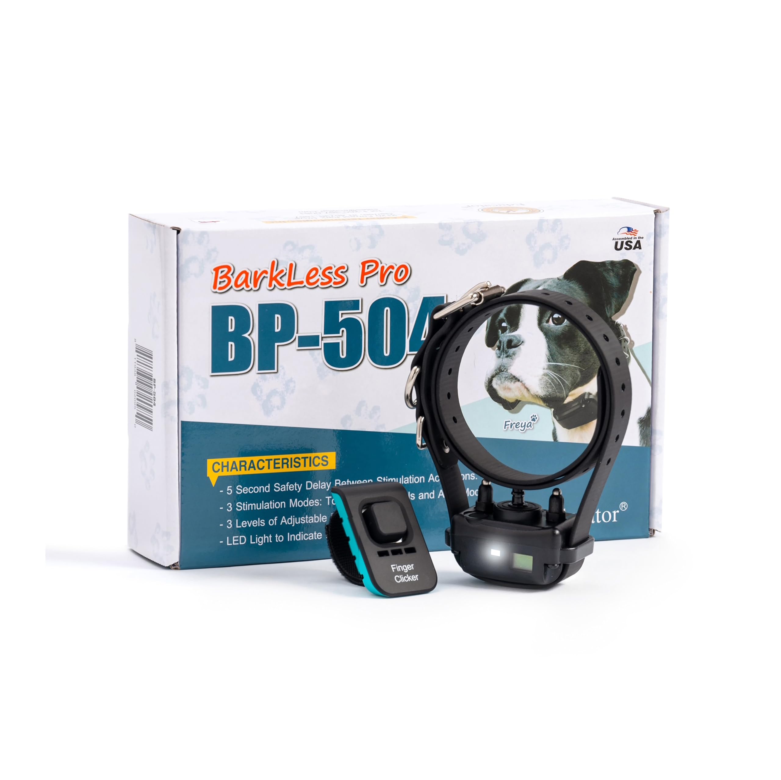 Version 1.0.0 E-Collar Educator BP-504 BarkLess Pro Dog Bark Collar | Bark-Activated Electronic Stimulation | Adjustable Sensitivity | Rechargeable | 30" Cut-to-Fit Collar | BP-504 - Image 1