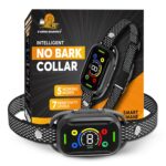 2026 Upgraded Intelligent Dog Bark Collar for Medium & Large Dogs (20 LBs-110 LBs)- Beep, Vibration & Safe Static Shock, 7 Sensitivity Levels Adjustment - Stops Excessive Barking (No Remote)