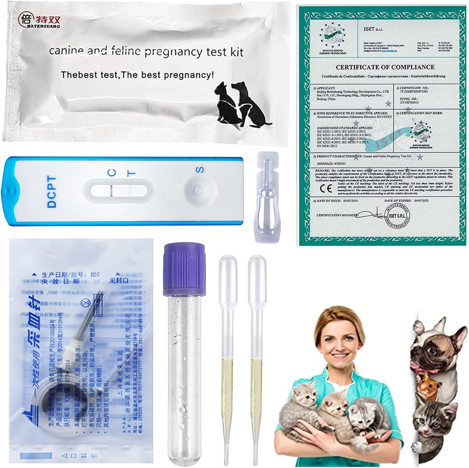 81M0yuH2jLL._AC_SL1500_.jpg Pet Dog Pregnancy Pregnant Test Paper Strip - Image 1