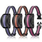 PetJoy Anti Bark Collar 3 Pack, 5 Adjustable Sensitivity Levels Barking Collars, Smart Automatic Bark Collar with 7-Stage Escalating Beep-to-Shock Correction