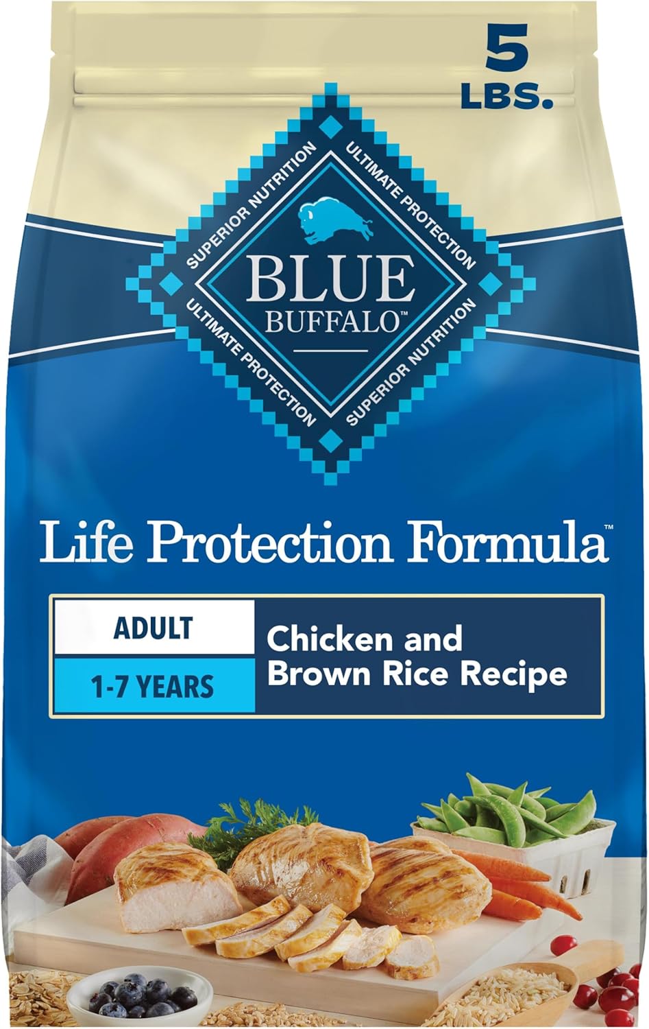 81x68cxW9UL._AC_SL1500_.jpg Blue Buffalo Life Protection Formula Chicken Adult Dry Dog Food, 5 lb - Image 1