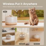 WOPET W03 Cordless Ceramic Cat Water Fountain, 3L/101oz Premium Cat Water Dispenser with 5000mAh Rechargeable Battery - Image 2