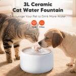 WOPET W03 Lite (W03L) Premium Ceramic Pet Water Fountain for Cats & Small Dogs, 3L/101oz Ultra-Quiet Pump - Image 4