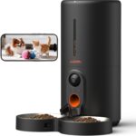 WOPET HV10DP Heritage View Automatic Cat Feeder Dual Bowls with Camera