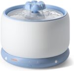 [Blue] WOpet W03 Ceramic Wireless Cat Water Fountain with 5000mAh Rechargeable Battery