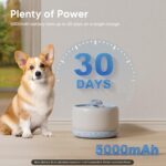 [Blue] WOpet W03 Ceramic Wireless Cat Water Fountain with 5000mAh Rechargeable Battery - Image 7