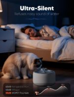 [Blue] WOPET W03L 3L Premium Ceramic Cat Water Fountain, 3L/101oz Ultra-Quiet Pump - Image 3