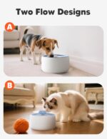 [Blue] WOPET W03L 3L Premium Ceramic Cat Water Fountain, 3L/101oz Ultra-Quiet Pump - Image 6