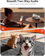[White] WOPET HV10DP Heritage View Automatic Cat Feeder for Two Cats with Camera - Image 7
