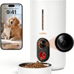 [White] WOPET HV10P 6L Automatic Dog Feeder with Camera, 5GHz/2.4GHz Dog Food Dispenser with App Control