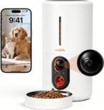 [White] WOPET HV10P 6L Automatic Dog Feeder with Camera, 5GHz/2.4GHz Dog Food Dispenser with App Control