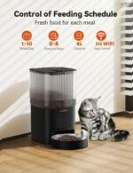 WOPET CA10 4L Automatic Cat Feeder, 5G&2.4G Smart WiFi Pet Feeder with App Control - Image 7