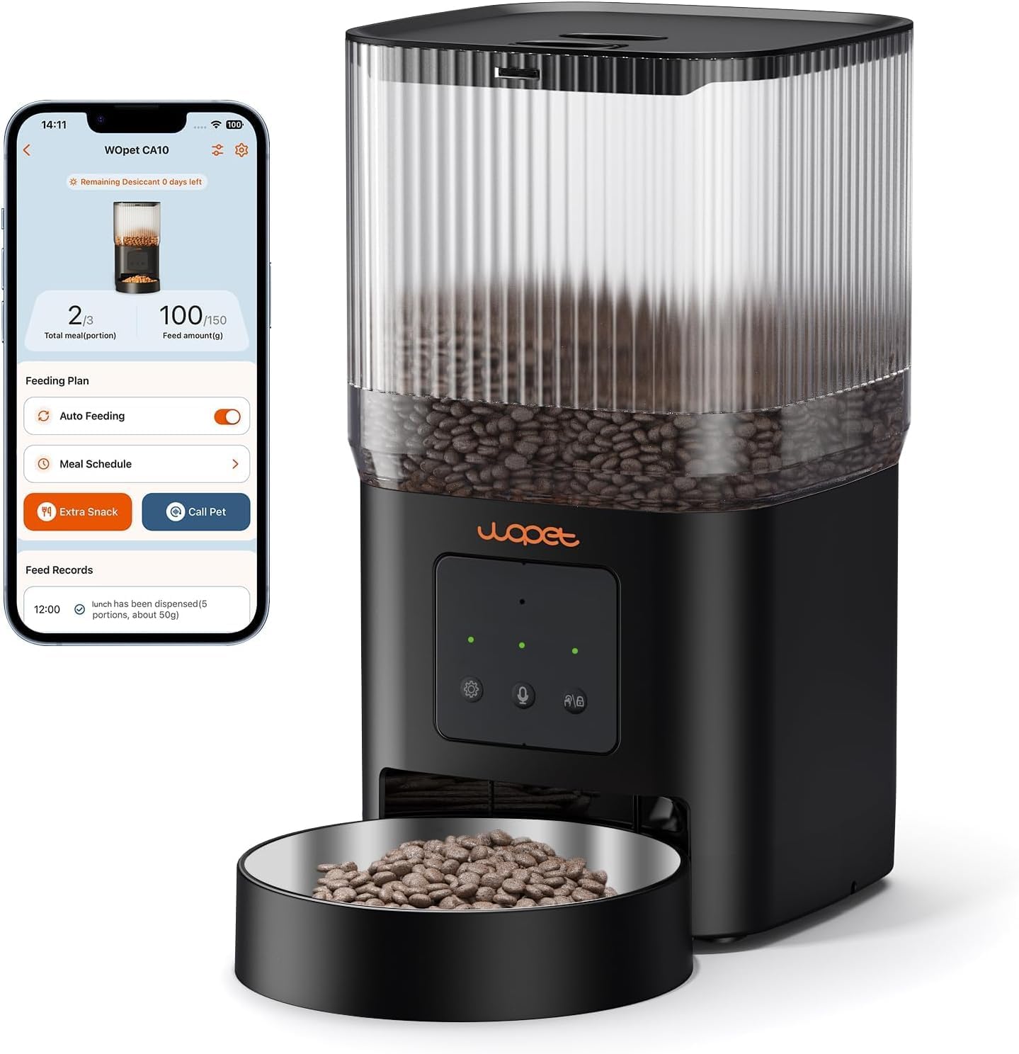 wopet-ca10-4l-automatic-cat-feeder-5g2-4g-smart-wifi-pet-feeder-with-app-control WOPET CA10 4L Automatic Cat Feeder, 5G&2.4G Smart WiFi Pet Feeder with App Control - Image 1