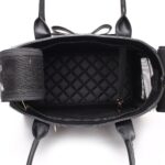WOPET Fashion Pet Carrier Bag Dog Carrier Purse Dog Handbag Pet Tote Bag for Outdoor Travel Walking Hiking (Black) - Image 4