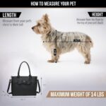 WOPET Fashion Pet Carrier Bag Dog Carrier Purse Dog Handbag Pet Tote Bag for Outdoor Travel Walking Hiking (Black) - Image 6