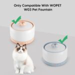 4 Columnar Core Filter & 10 Primary Filter Cotton & 10 Foam Fiter for W03 & W03 Lite Ceramic Cat Fountain - Image 5